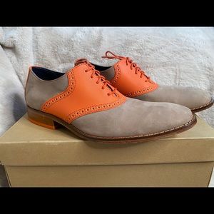 Cole Haan vibrant orange saddle shoe